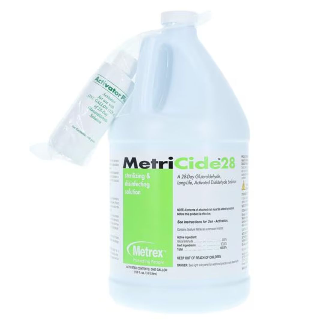 MetriCide 28 High-Level Disinfectant 2.5% Glutaraldehyde 28 Day 1 Gallon with Activator