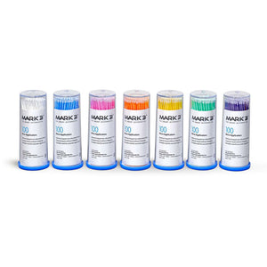 Disposable Micro Applicators from MARK3 are designed for precise placement of dental materials such as bond, etch, cavity liners, hemostatic agents, sealants, and disclosing solutions. The non-linting, non-absorbent fibers suspend material without dripping, minimizing waste.