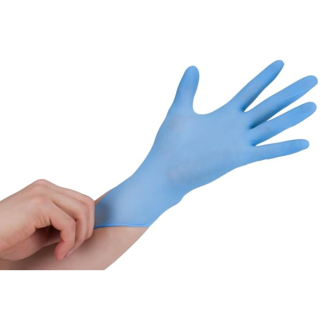 Emerald Powder-Free Nitrile Exam Gloves, 3 mil thickness, latex-free and powder-free, with textured surface for secure grip.