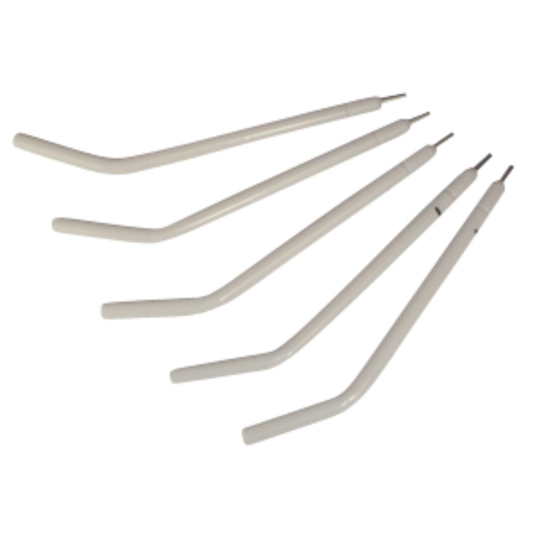 Quick Tips Disposable Metal Air Water Syringe Tips White by MARK3 are Adec Style Tips that eliminates the risk of cross-contamination, reduces sterilization time and risk of moisture damage during procedures.